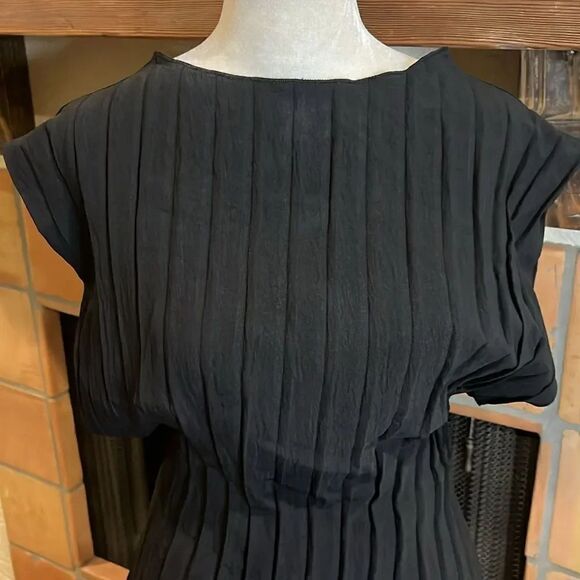 Zara Black Flowy Pleated Wide Leg Trousers, M! - Picture 9 of 10